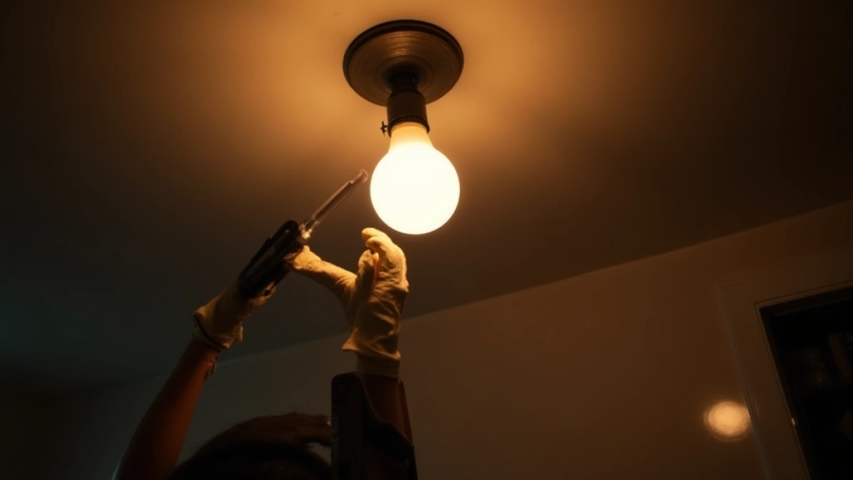 Jak wymienić żarówkę w lampie sufitowej