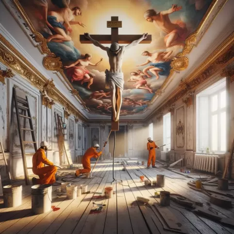 Malowanie Sufitu Na Krzyż